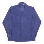WINDBREAKER Mens Blue Plain Shirt M Cotton Blend Button Closure Classic Fit