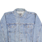 COUNTRY SEAT Mens Blue Denim Button Jacket L Cotton Classic Casual