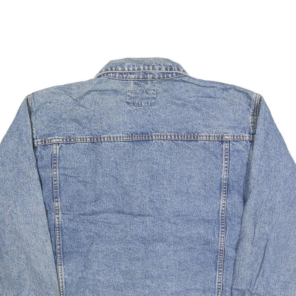 COUNTRY SEAT Mens Blue Denim Button Jacket L Cotton Classic Casual