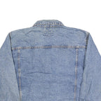 COUNTRY SEAT Mens Blue Denim Button Jacket L Cotton Classic Casual