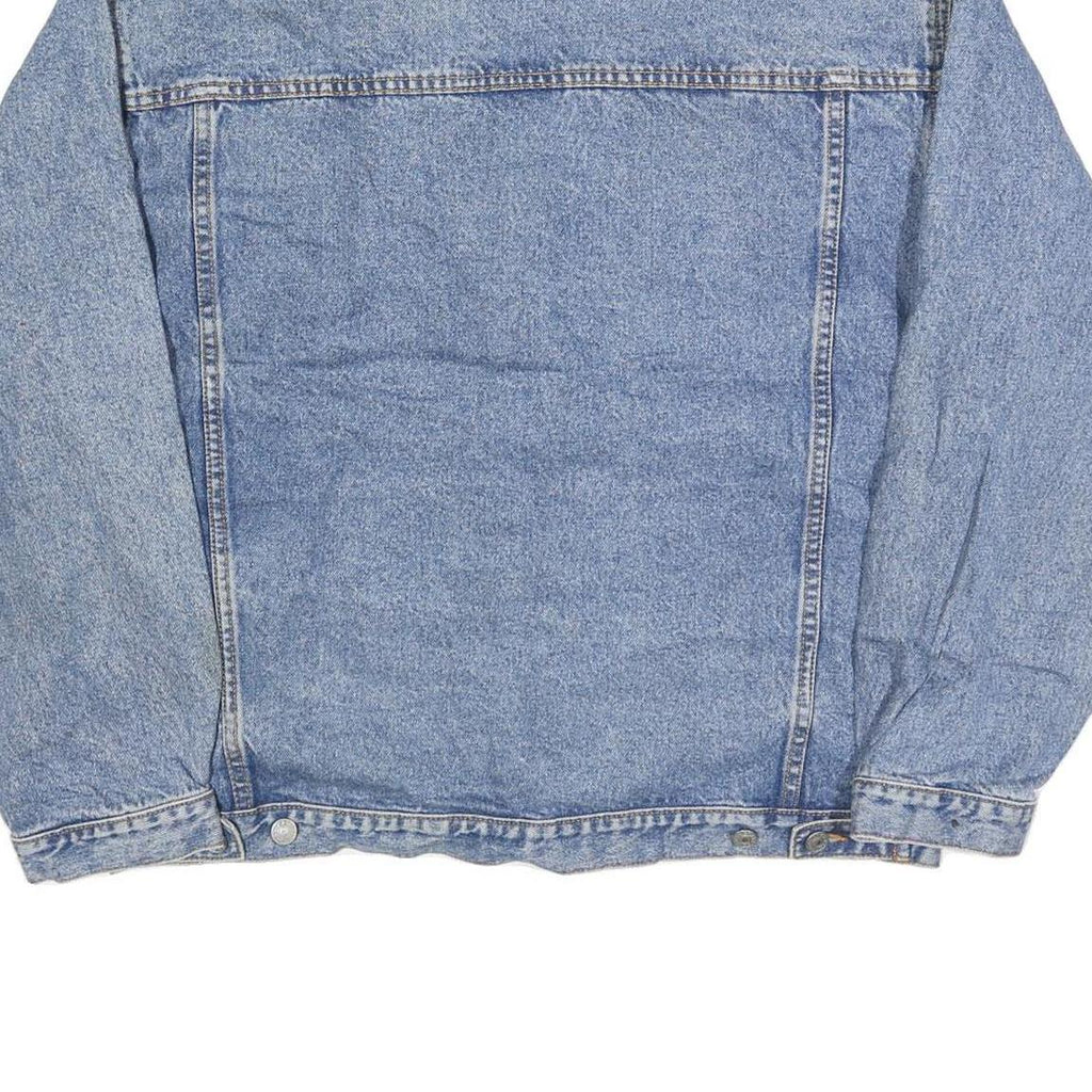 COUNTRY SEAT Mens Blue Denim Button Jacket L Cotton Classic Casual