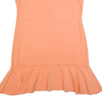 LAUREN RALPH LAUREN Womens Peach Bodycon Viscose Blend Plain Short Sleeve Mini