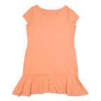 LAUREN RALPH LAUREN Womens Peach Bodycon Viscose Blend Plain Short Sleeve Mini