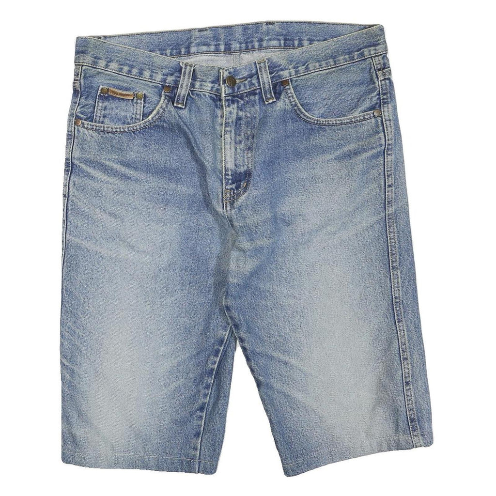 WRANGLER Womens Shorts Blue Denim L W36 Classic Cotton Blend Casual Summer