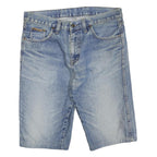 WRANGLER Womens Shorts Blue Denim L W36 Classic Cotton Blend Casual Summer
