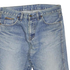 WRANGLER Womens Shorts Blue Denim L W36 Classic Cotton Blend Casual Summer
