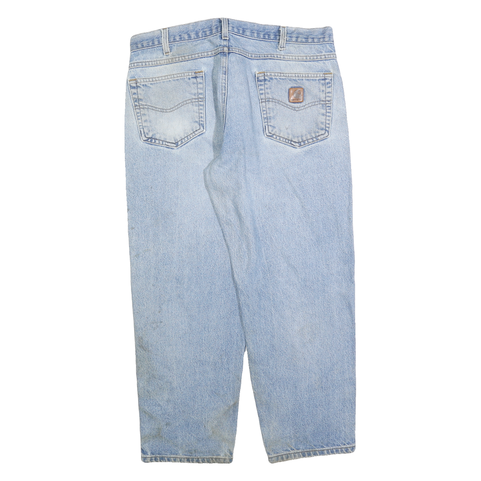 CARHARTT Mens Jeans Blue Relaxed Straight Denim Light W36 L28 Workwear Casual