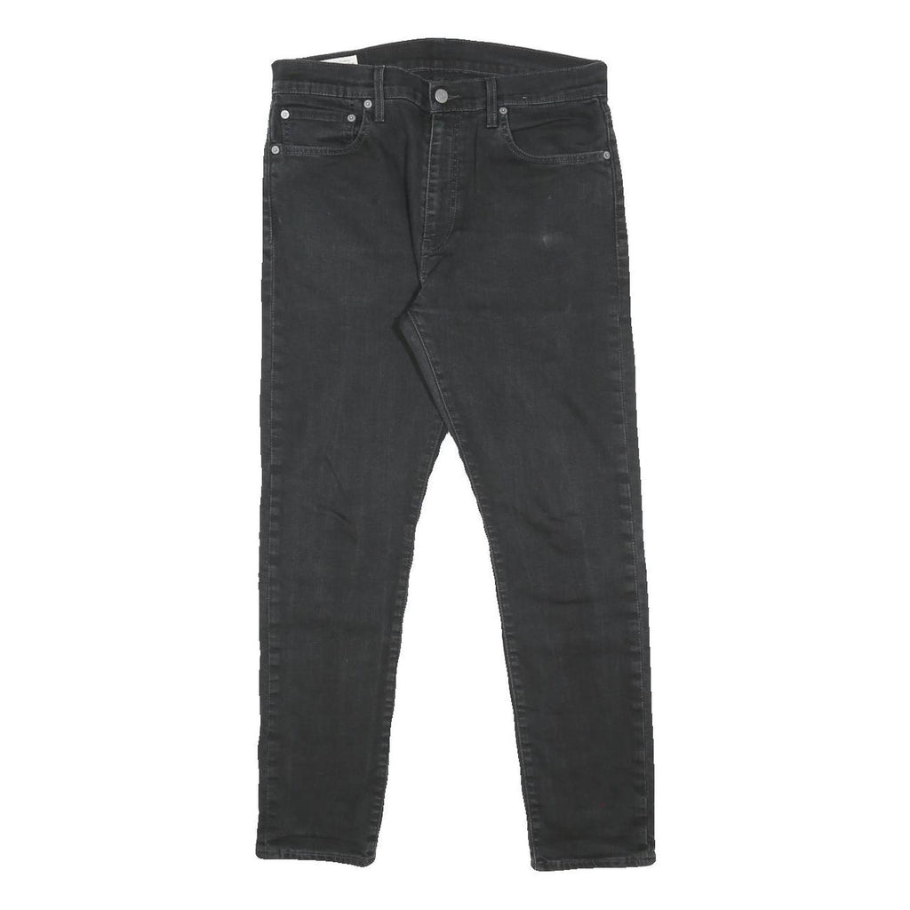 LEVI'S 512 BIG E Mens Slim Black Skinny Denim W32 L30 Cotton Blend Zip Jeans