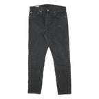 LEVI'S 512 BIG E Mens Slim Black Skinny Denim W32 L30 Cotton Blend Zip Jeans