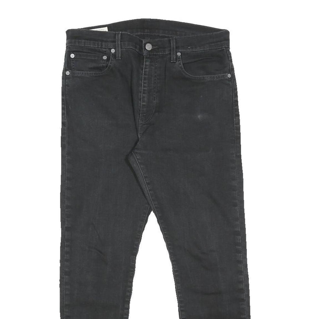 LEVI'S 512 BIG E Mens Slim Black Skinny Denim W32 L30 Cotton Blend Zip Jeans