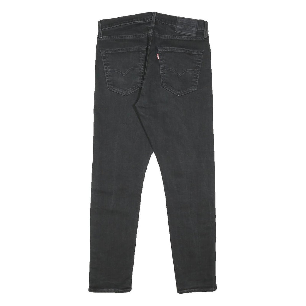 LEVI'S 512 BIG E Mens Slim Black Skinny Denim W32 L30 Cotton Blend Zip Jeans