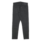 LEVI'S 512 BIG E Mens Slim Black Skinny Denim W32 L30 Cotton Blend Zip Jeans