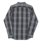 COLUMBIA Mens Blue & Brown Plaid Shirt S Outdoor Casual Button Front Cotton