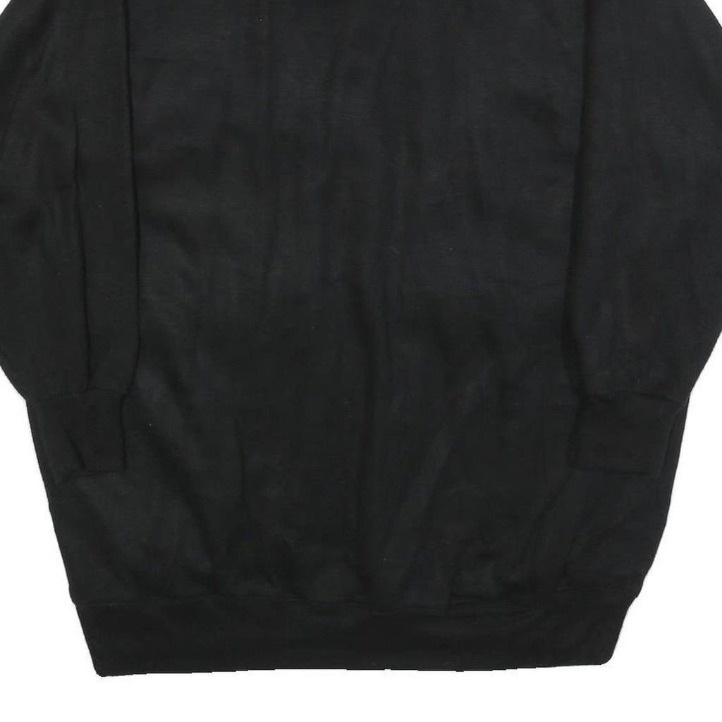 SPECIAL EVENTS Womens Black Collared L Cotton Blend Sweatshirt Button Front