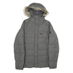 JACK WOLFSKIN Womens Grey Outdoor Jacket M Polyamide Plain Zip Hooded