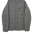 JACK WOLFSKIN Womens Grey Outdoor Jacket M Polyamide Plain Zip Hooded
