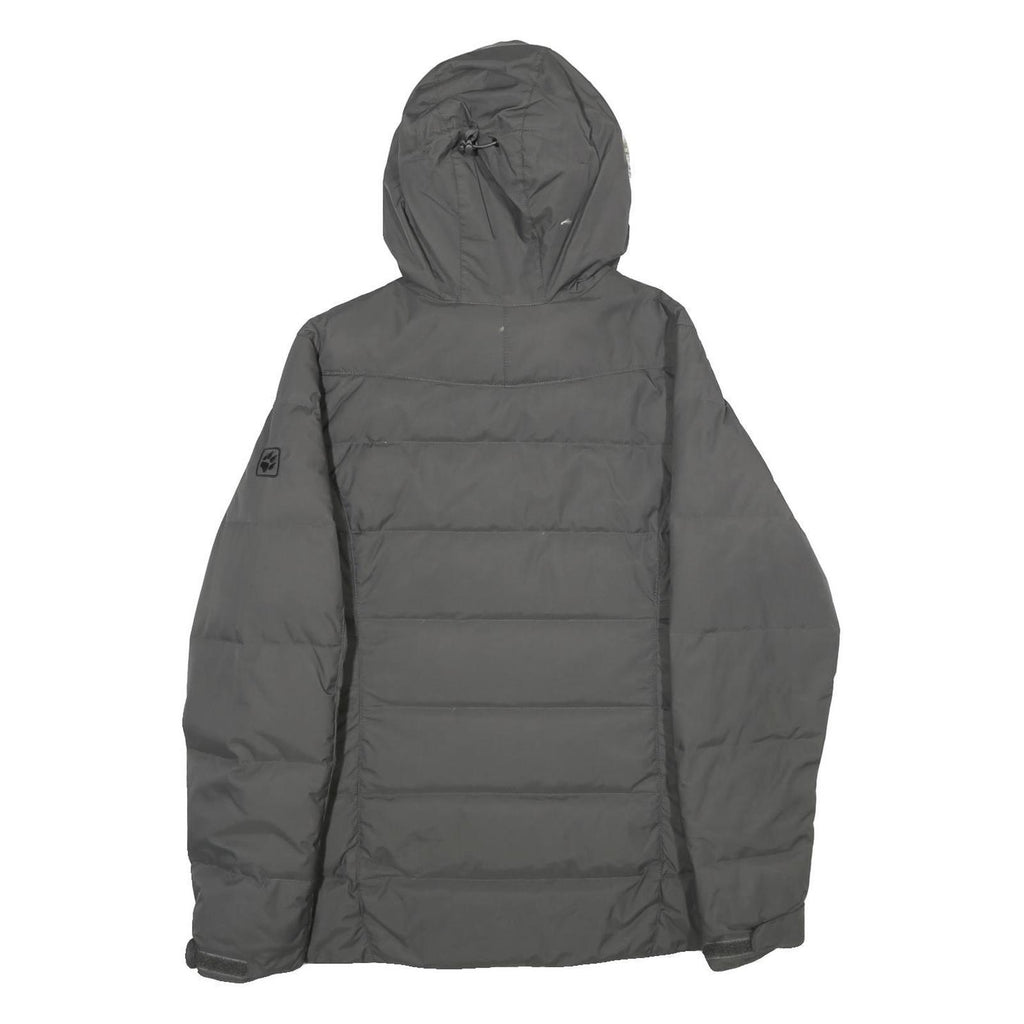JACK WOLFSKIN Womens Grey Outdoor Jacket M Polyamide Plain Zip Hooded