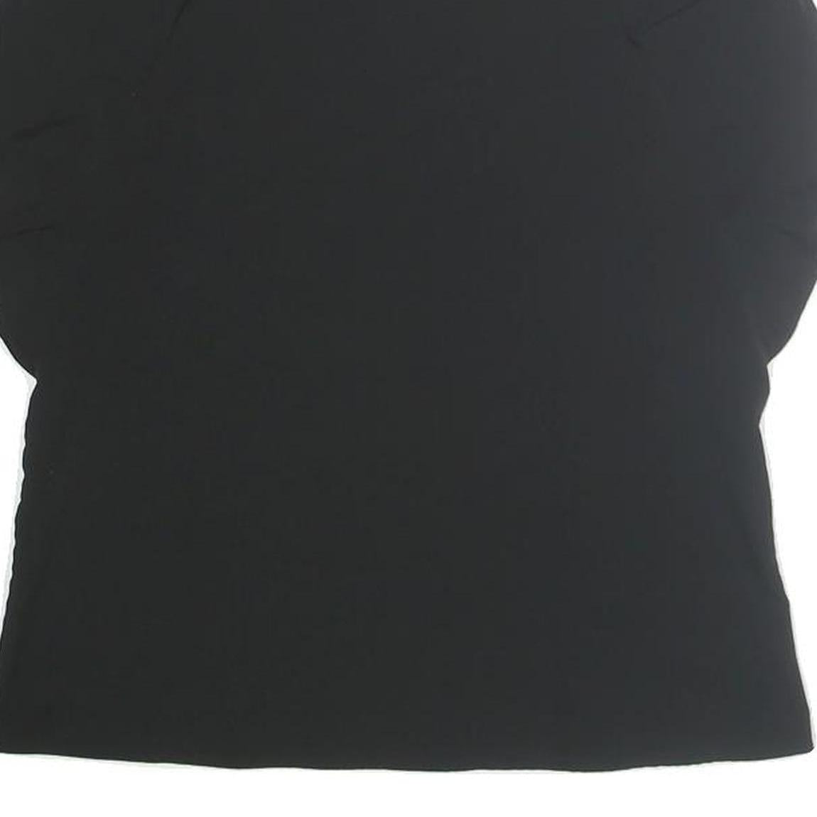 BANANA REPUBLIC Womens Black Basic Puff Sleeve Crew Neck Top S Polyester