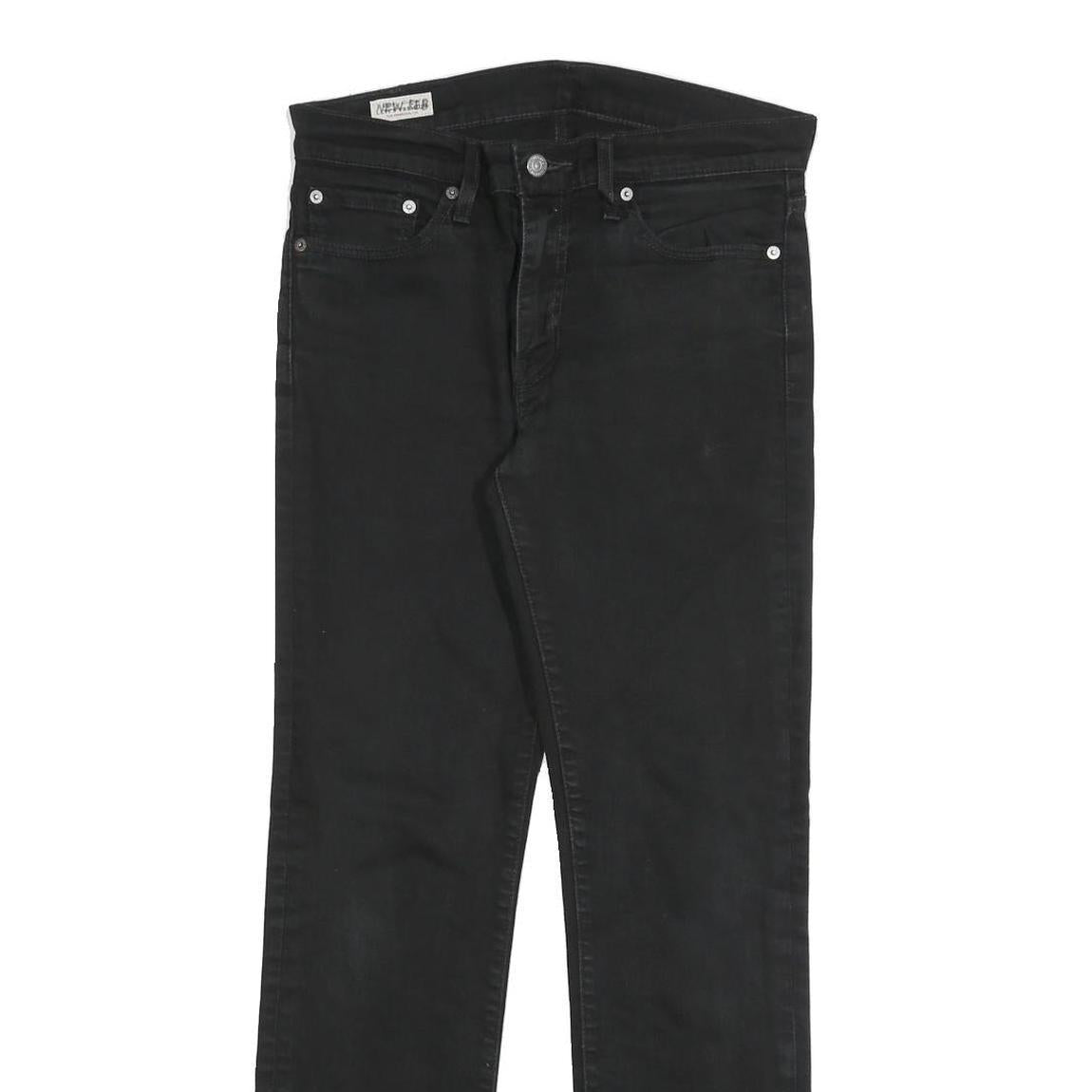 LEVI'S 511 BIG E Mens Jeans Black Slim Skinny Denim Medium W31 L32 Stretch Zip