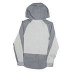 NIKE Mens Grey Hooded Zip Jacket S Cotton Blend Plain Lightweight Casual