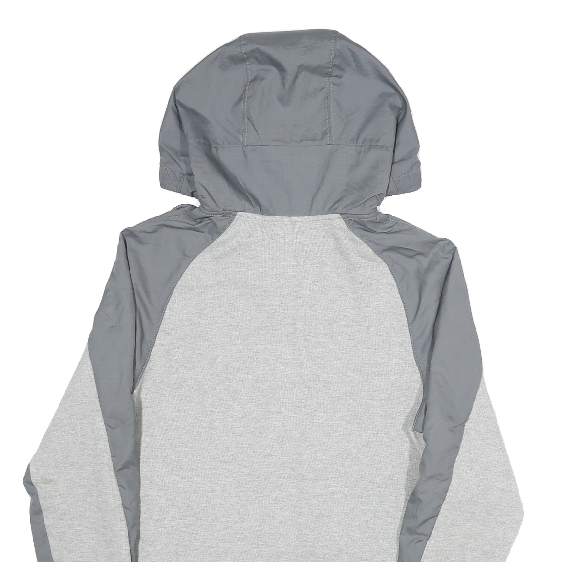 NIKE Mens Grey Hooded Zip Jacket S Cotton Blend Plain Lightweight Casual