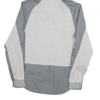 NIKE Mens Grey Hooded Zip Jacket S Cotton Blend Plain Lightweight Casual