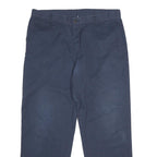 DICKIES Mens Polyester Blend Navy Regular Straight Trousers W38 L32 Workwear Zip