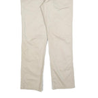 CARHARTT Mens Beige Regular Fit Straight Leg Trousers W36 L32 Cotton Blend Zip