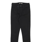 LEVI'S 721 Womens Slim Black Denim Jeans W27 L30 Cotton Blend Zip Skinny Fit