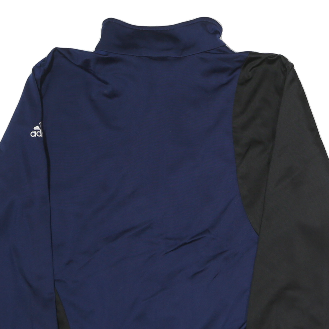 ADIDAS Mens Blue & Black Track Jacket M Polyester Zip Logo