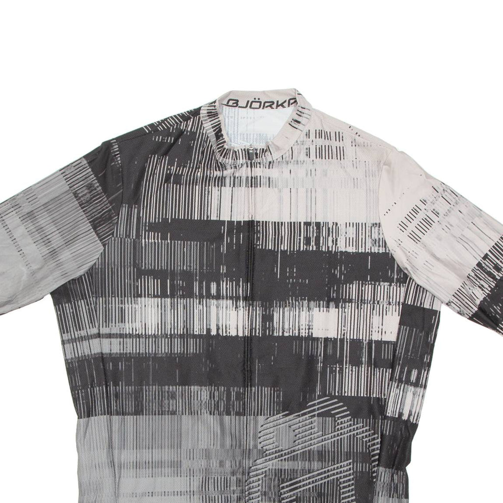 Cycling Mens Jersey Grey Full Zip XL