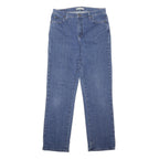 LEE Womens Regular Fit Straight Leg Denim Medium Blue Jeans W32 L32 Button