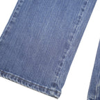 LEE Womens Regular Fit Straight Leg Denim Medium Blue Jeans W32 L32 Button