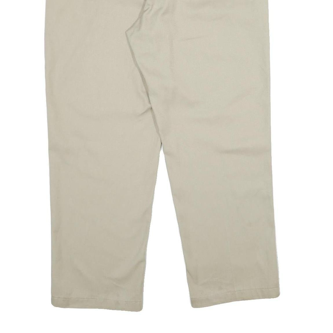 DICKIES Mens Classic Beige Workwear Trousers W40 L30 Zip Closure Casual