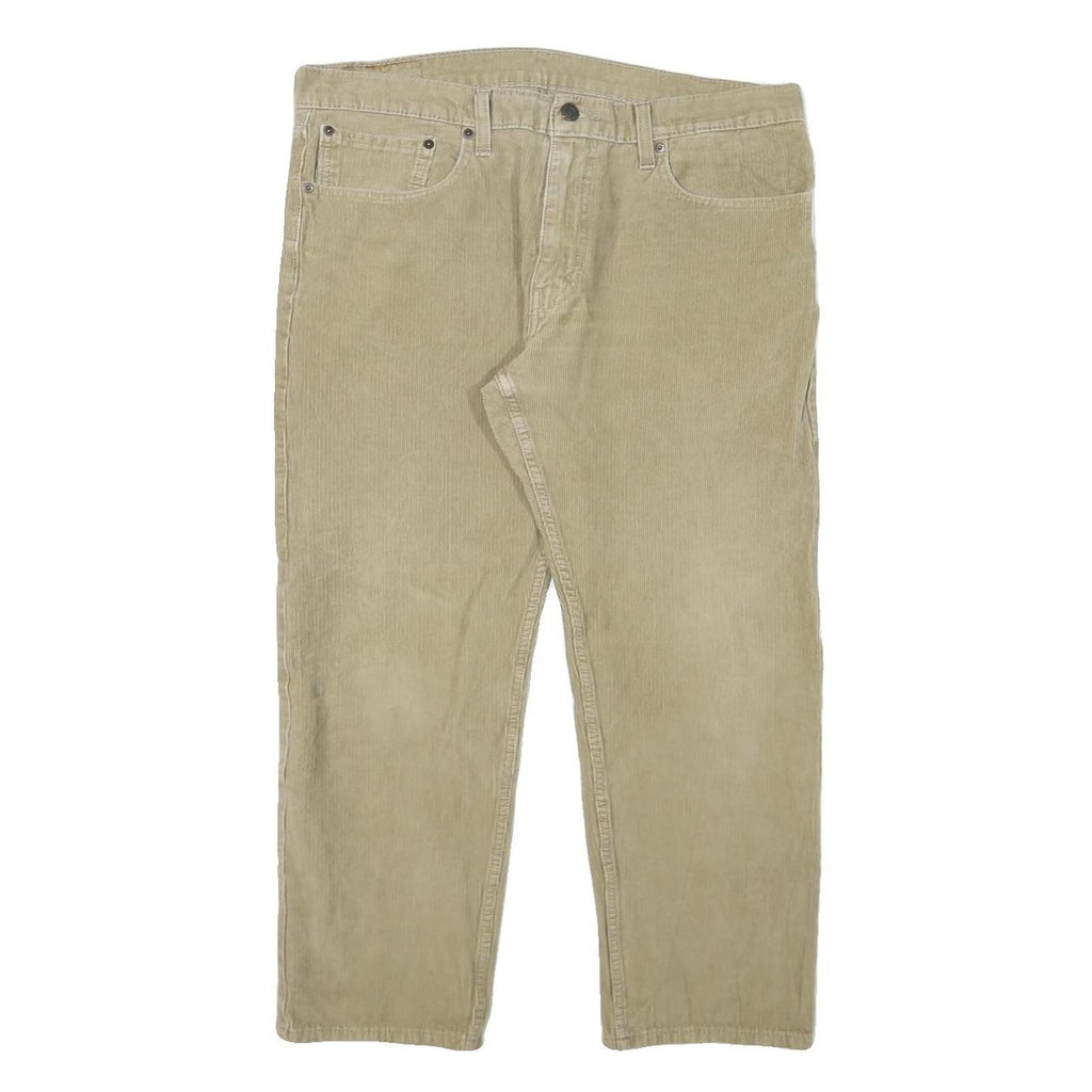 LEVI'S Mens Regular Beige Cotton Blend Regular Fit Zip Trousers W36 L25