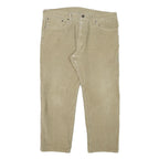 LEVI'S Mens Regular Beige Cotton Blend Regular Fit Zip Trousers W36 L25