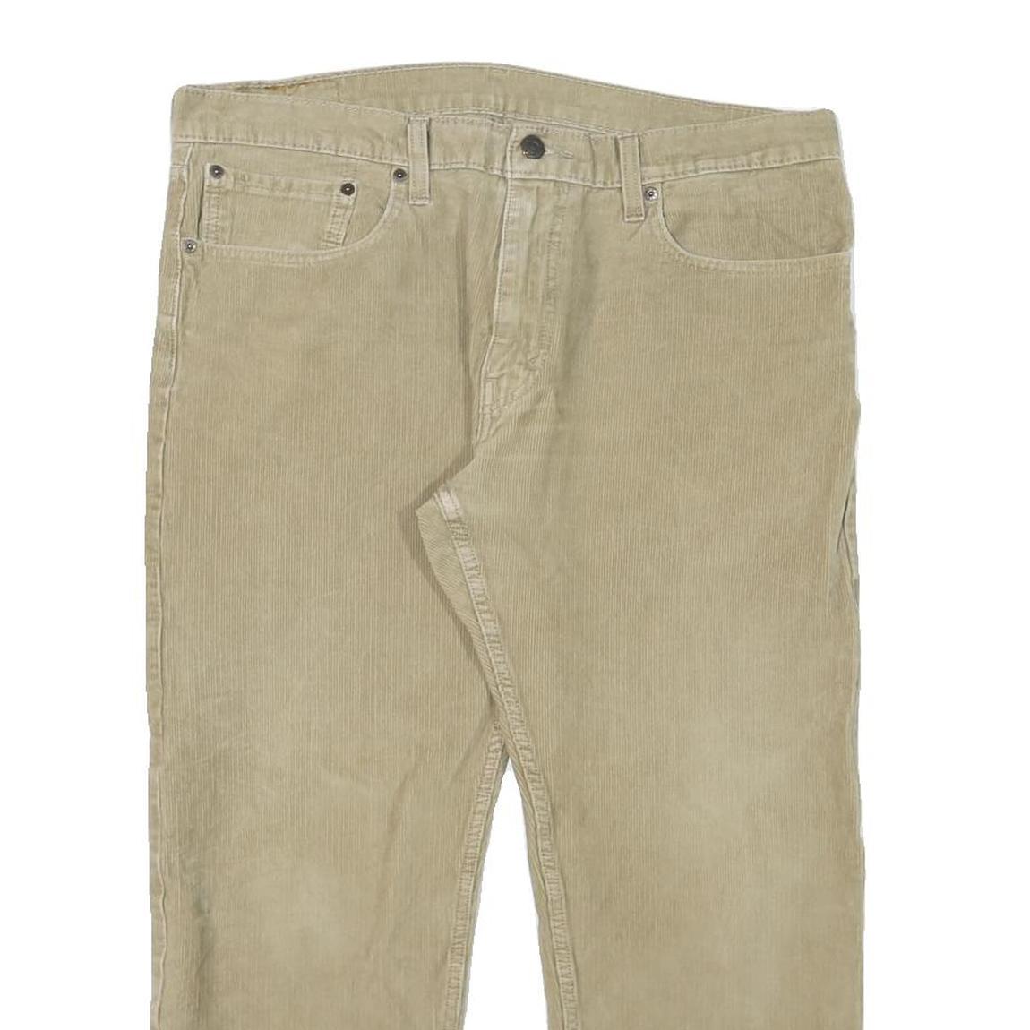 LEVI'S Mens Regular Beige Cotton Blend Regular Fit Zip Trousers W36 L25