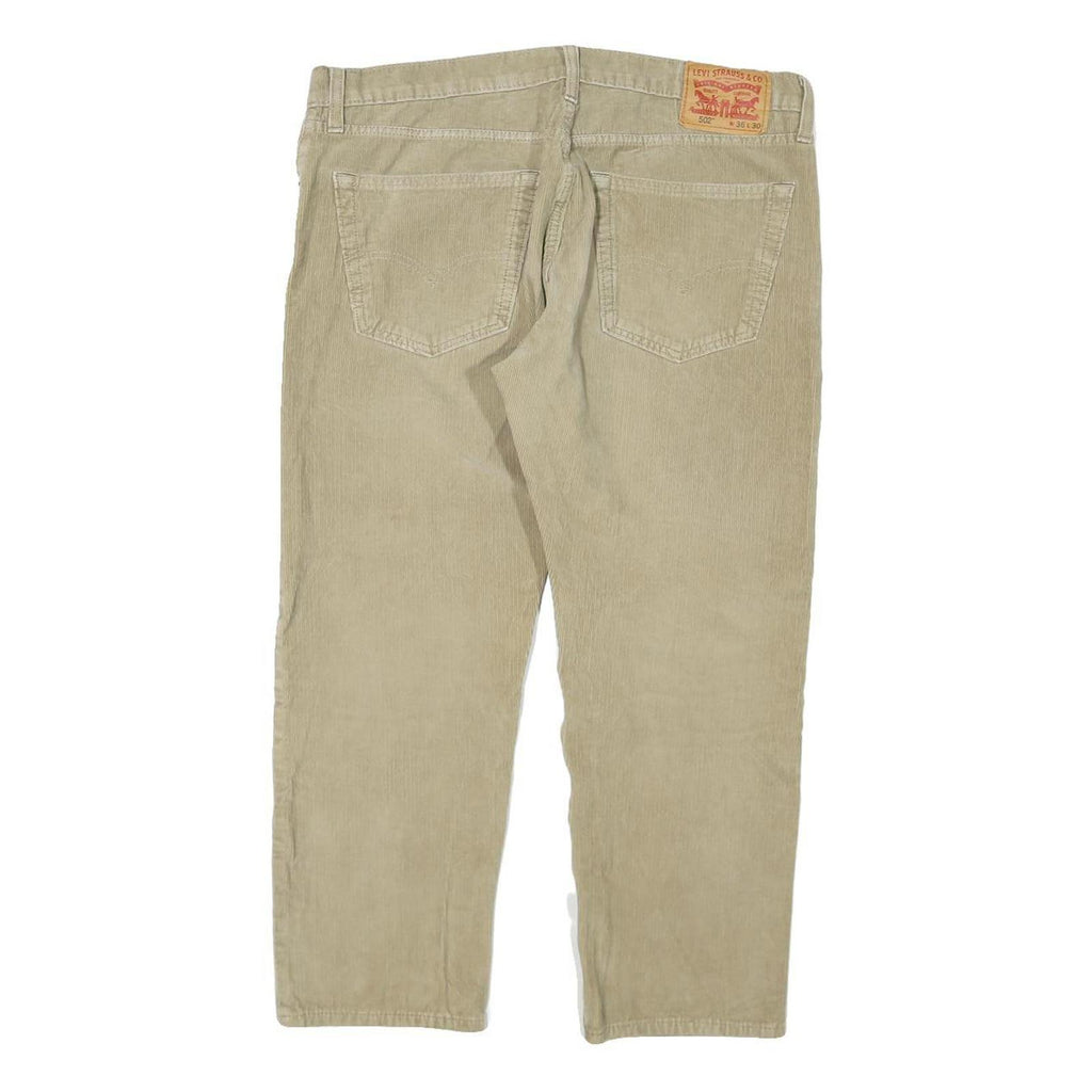 LEVI'S Mens Regular Beige Cotton Blend Regular Fit Zip Trousers W36 L25