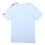 NIKE Mens Light Blue T-Shirt XS Short Sleeve Crew Neck Logo Tape Stripe