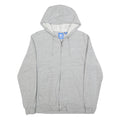 ADIDAS Mens Grey Zip Up Hoodie M Cotton Blend Casual Sportswear