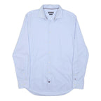 TOMMY HILFIGER Mens Blue Shirt M Classic Cotton Formal Long Sleeve Button