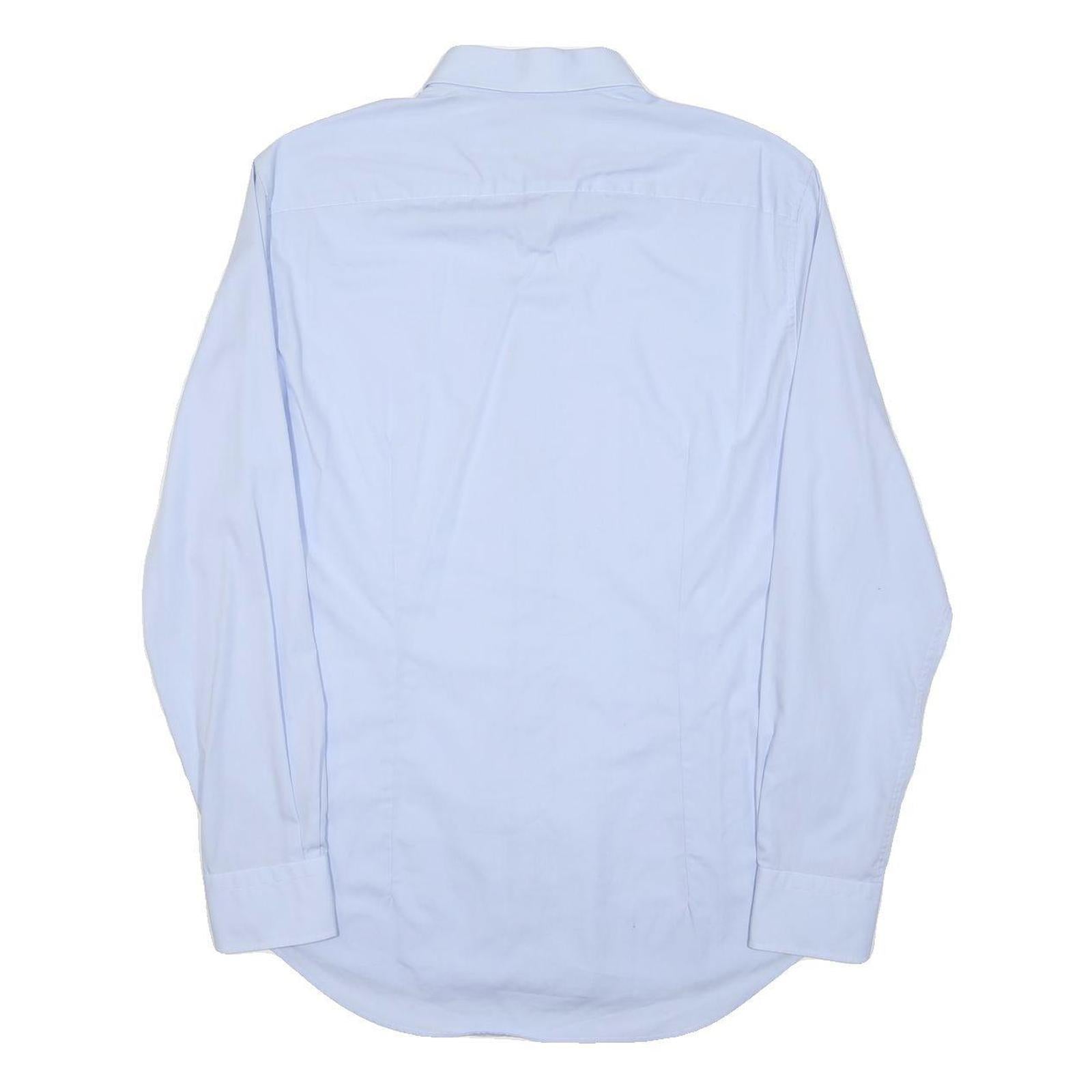 TOMMY HILFIGER Mens Blue Shirt M Classic Cotton Formal Long Sleeve Button
