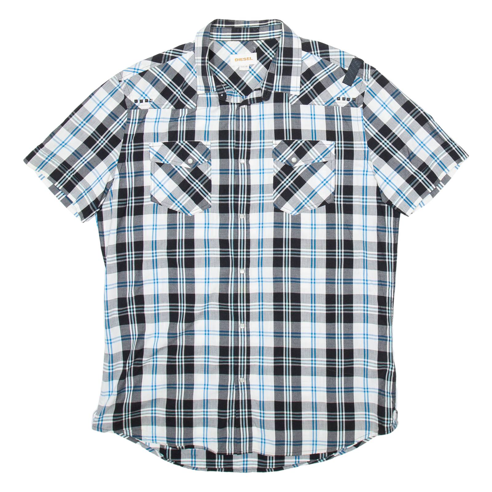 DIESEL Womens Shirt Black Check XL