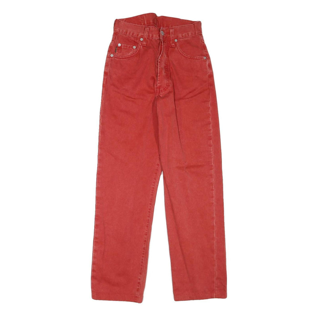 LEVI'S Womens Jeans Red Regular Straight Denim W27 L29 Classic Cotton Blend Zip