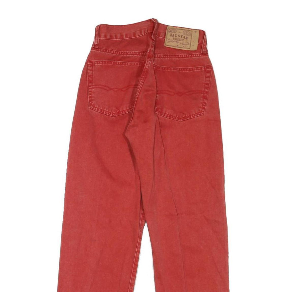 LEVI'S Womens Jeans Red Regular Straight Denim W27 L29 Classic Cotton Blend Zip