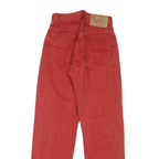 LEVI'S Womens Jeans Red Regular Straight Denim W27 L29 Classic Cotton Blend Zip