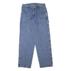 RUSTLER Mens Relaxed Blue Denim Light W31 L33 Casual Workwear Zip Closure