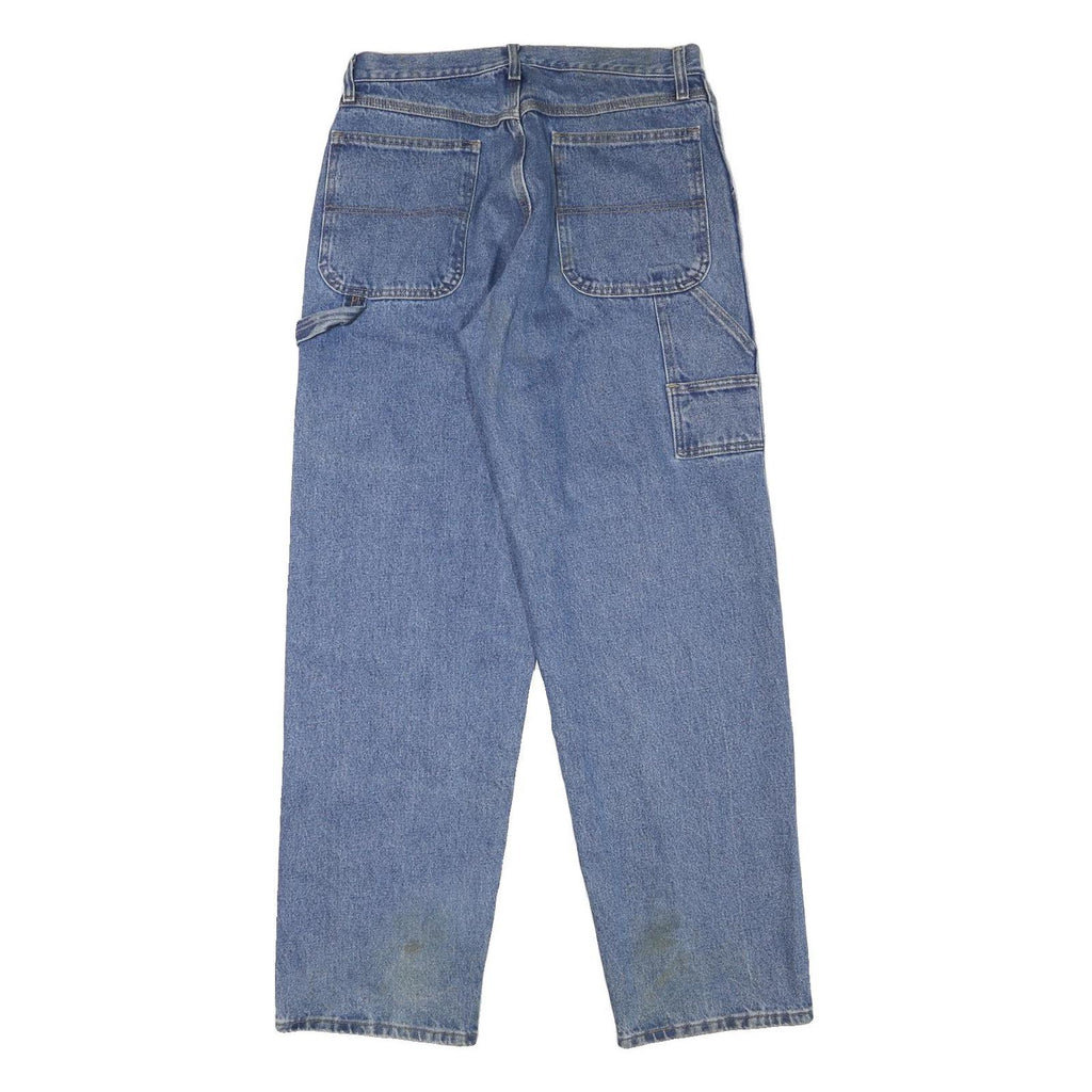 RUSTLER Mens Relaxed Blue Denim Light W31 L33 Casual Workwear Zip Closure