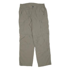 MERU Womens Regular Fit Beige Cargo Trousers W32 L30 Polyester Blend Zip