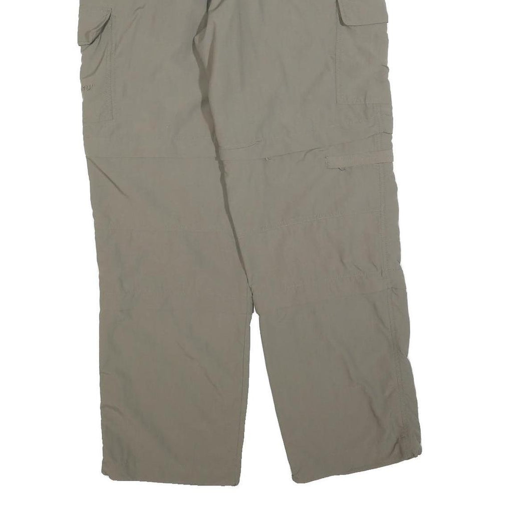 MERU Womens Regular Fit Beige Cargo Trousers W32 L30 Polyester Blend Zip